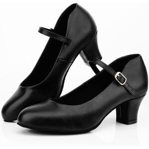 Chic Black Strap Heels